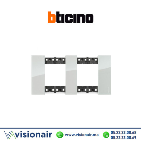 Plaque BTICINO Living Now 2x2 modules Ciel BTKA4802M2DA Casablanca Maroc