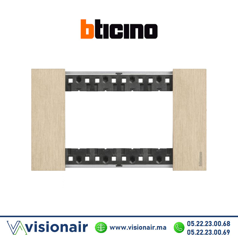 Plaque BTICINO Living Now 4 modules Or BTKA4804ZW Casablanca Maroc