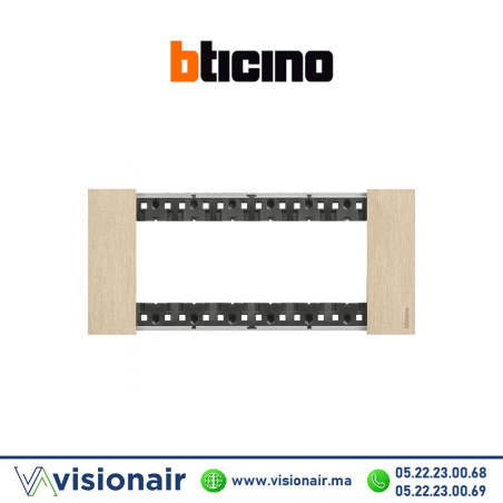 Plaque BTICINO Living Now 6 modules Or BTKA4806ZW Casablanca Maroc