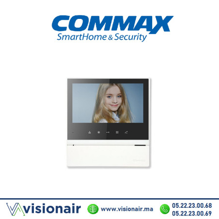 Moniteur vidéophone COMMAX écran LCD 7" blanc CDV-70MHBSBL Casablanca Maroc