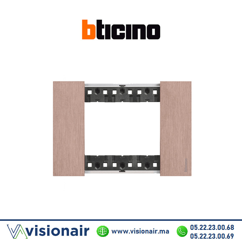 Plaque BTICINO Living Now 3 modules Cuivre BTKA4803ZM Casablanca Maroc
