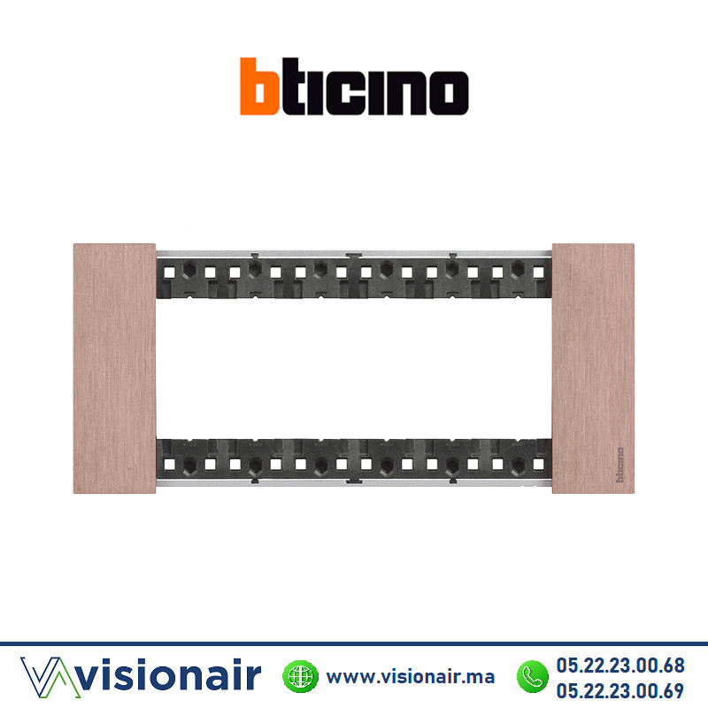 Plaque BTICINO Living Now 6 modules Cuivre BTKA4806ZM Casablanca Maroc