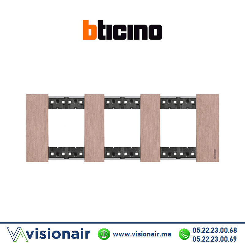 Plaque BTICINO Living Now 3X2 modules Cuivre BTKA4802M3ZM Casablanca Maroc