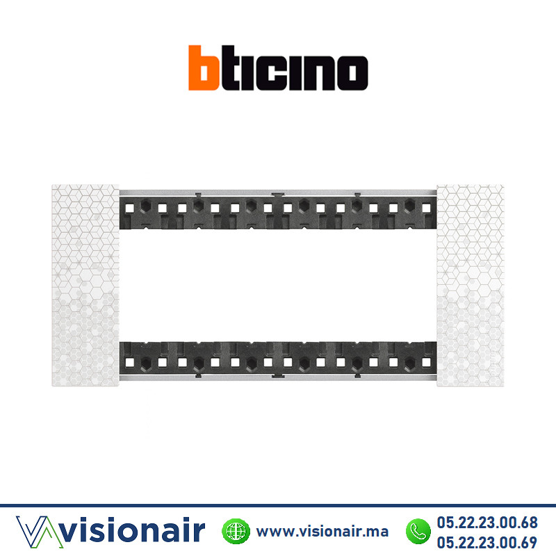 Plaque BTICINO Living Now 6 modules Pixel BTKA4806MW Casablanca Maroc