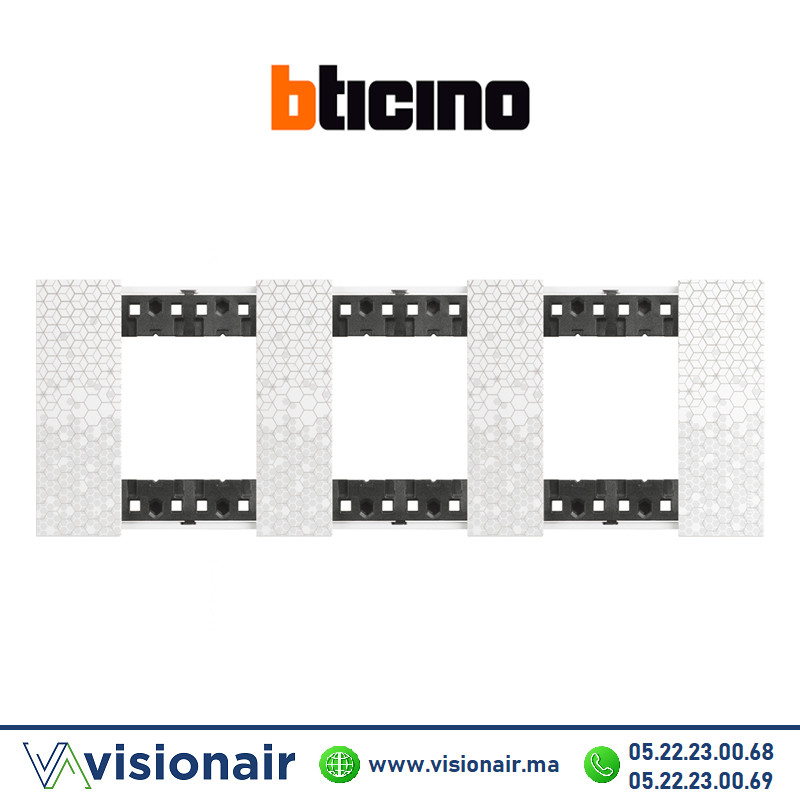 Plaque BTICINO Living Now 3x2 modules Pixel BTKA4802M3MW Casablanca Maroc