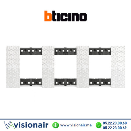 Plaque BTICINO Living Now 3x2 modules Pixel BTKA4802M3MW Casablanca Maroc