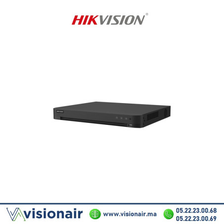 Dvr Hikvision 8MP compact 16 ports 2 HDD AcuSense DS-7216HUHI-M2/X Casablanca Maroc