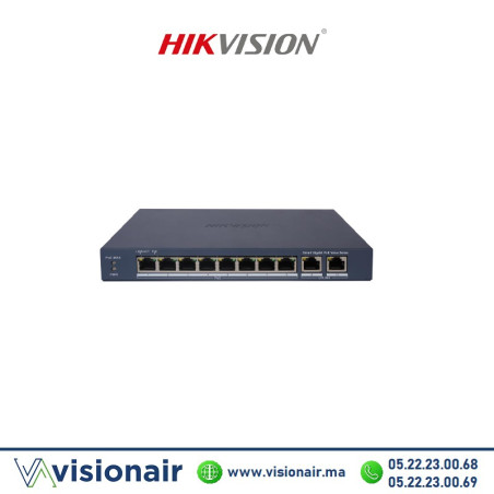 Switch HIKVISION 8 ports POE 60W gigabit DS-3E1510P-EI/M Casablanca Maroc