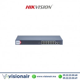 Switch HIKVISION 16 ports POE 10/1000 Mbps SFP DS-3E1518P-EI Casablanca Maroc