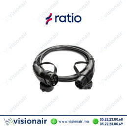 Câble de charge Ratio 32A 22KW Type 2 5M Casablanca Maroc