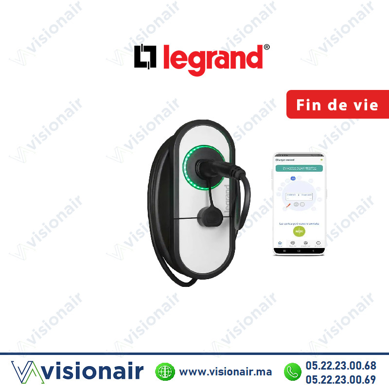 Borne de recharge Legrand Green'up One pour VE 22kW 057016 Casablanca Maroc