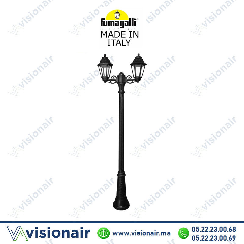 Borne Fumagalli GiGi Bisso/Anna 2L Noir 1850 E27 8,5W CCT Casablanca Maroc