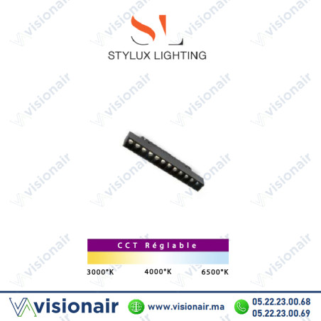 Projecteur 12W CCT laser rail magnétique Stylux lighting