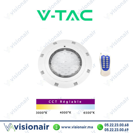 Projecteur Led piscine V-Tac 15W IP68 CCT SKU97782 Casablanca Maroc