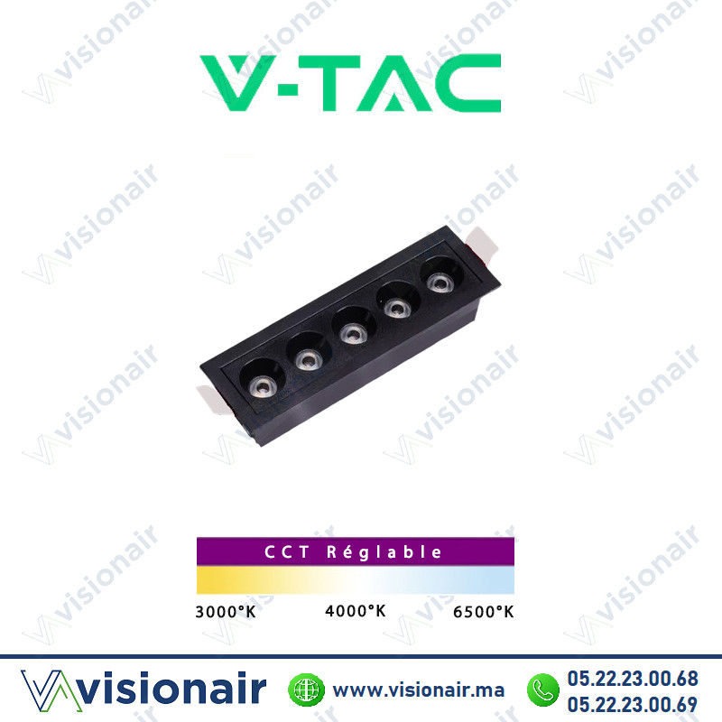 Laser encastré V-TAC 10W CCT SKU97984 Casablanca Maroc