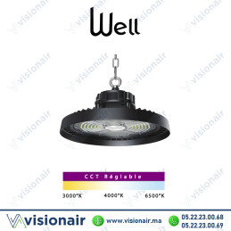 Armature LED Well premium 100W/150W/200W CCT Casablanca Maroc