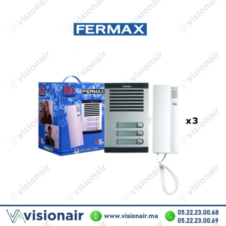Kit interphone Fermax 3 poste FERMAX-6203 Casablanca Maroc
