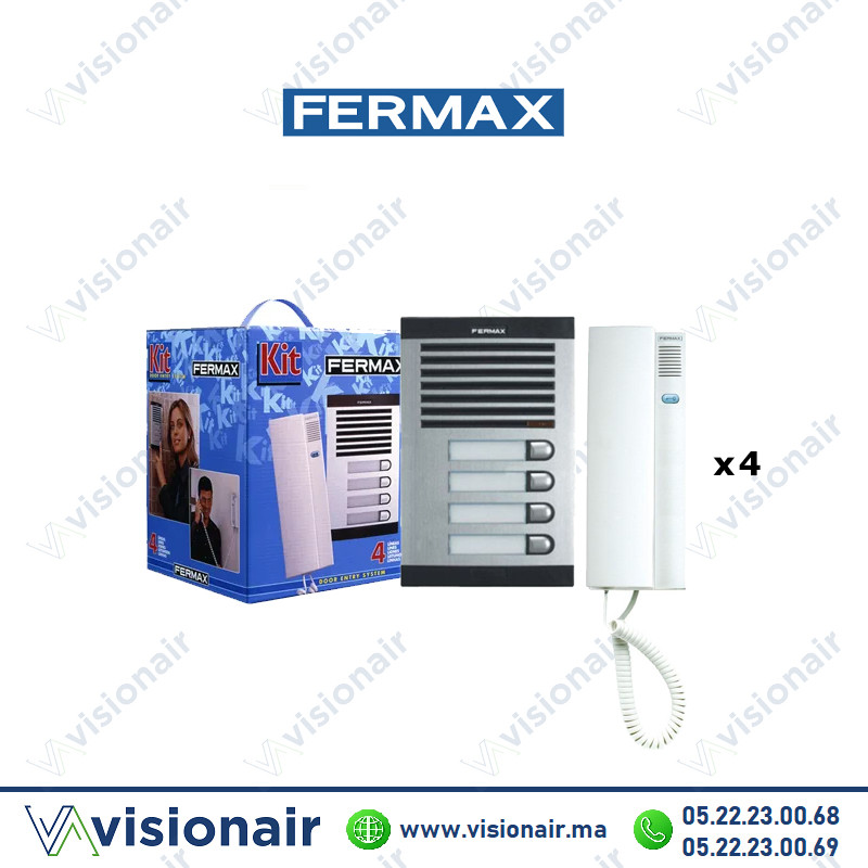 Kit interphone Fermax 4 poste FERMAX-6204 Casablanca Maroc