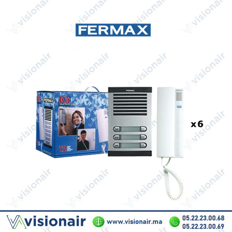Kit interphone Fermax 6 poste FERMAX-6206 Casablanca Maroc