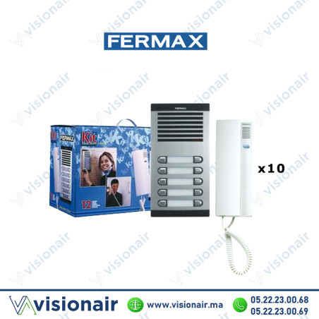 Kit interphone Fermax 10 poste FERMAX-6210 Casablanca Maroc