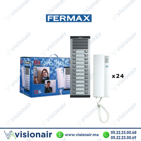 Kit interphone Fermax 24 postes FERMAX-6224 Casablanca Maroc