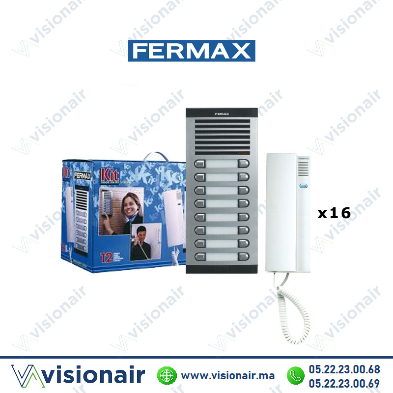 Kit interphone Fermax 16 postes FERMAX-6216 Casablanca Maroc