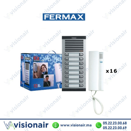 Kit interphone Fermax 16 postes FERMAX-6216 Casablanca Maroc