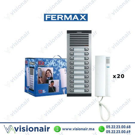 Kit interphone Fermax 20 postes FERMAX-6220 | Visionair Maroc