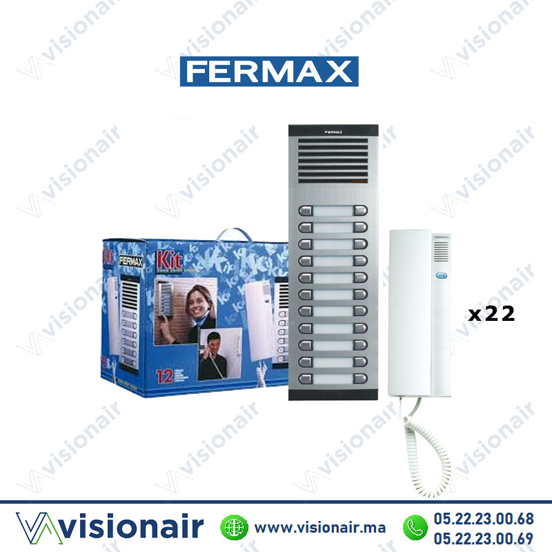 Kit interphone Fermax 22 postes FERMAX-6222 | Visionair Maroc