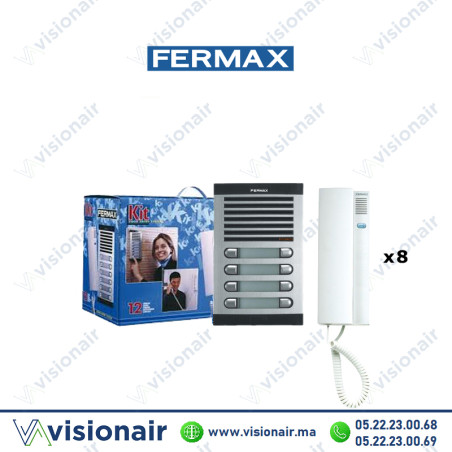 Kit interphone Fermax 8 postes FERMAX-6208 Casablanca Maroc