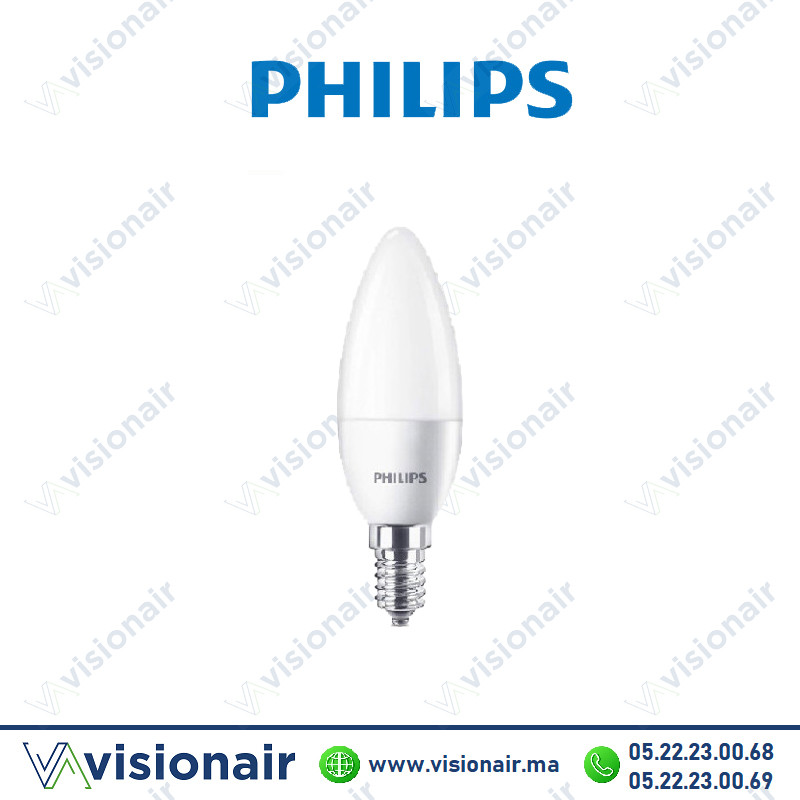 Lampe LED E14 Philips Essential 6,5W 4000°K Casablanca Maroc