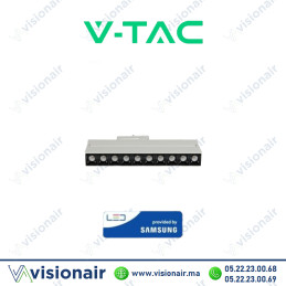 Projecteur laser sur rail V-TAC 25W 4000°K en aluminium Blanc Casablanca Maroc