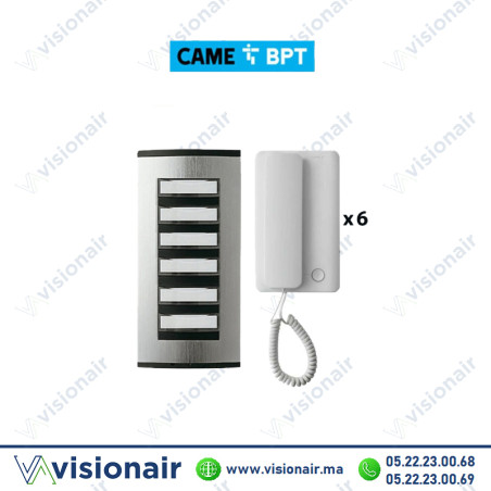 Kit interphone BPT 6 postes Agata audio Casablanca Maroc
