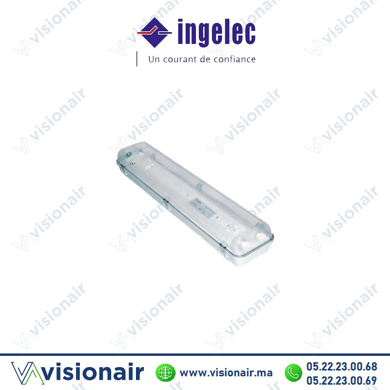 Réglette étanche INGELEC 2x60cm (vide) Casablanca Maroc
