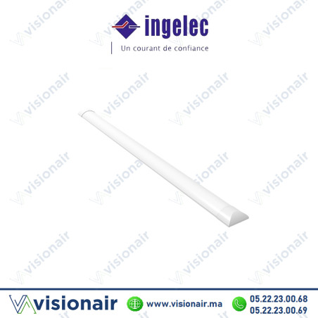 Réglette Plate Ingelec LED intégré 36W 6500°K 120cm Casablanca Maroc