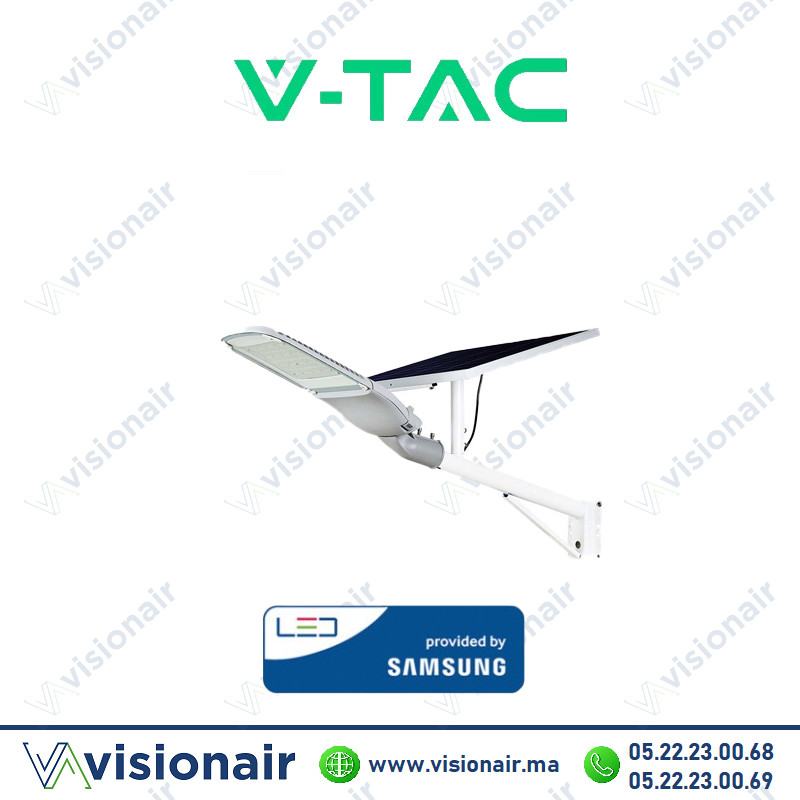 Luminaire LED solaire V-TAC 300W 6000°K éclairage publique SKU20341 Casablanca Maroc