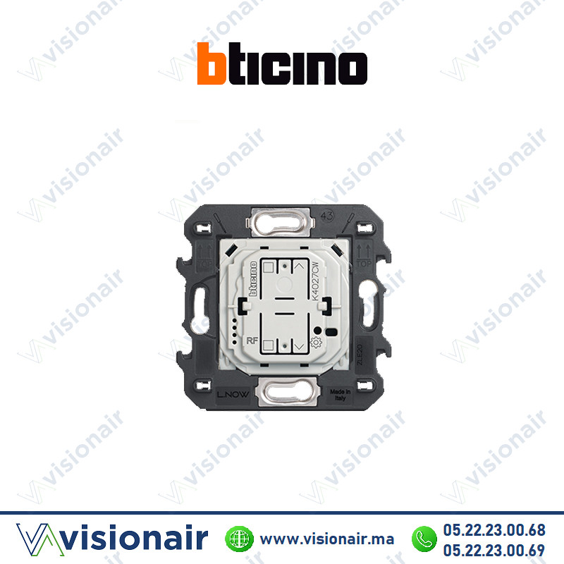 Commande de volet roulant sans-fil BTICINO Living Now 2M BTK4027CW Casablanca Maroc
