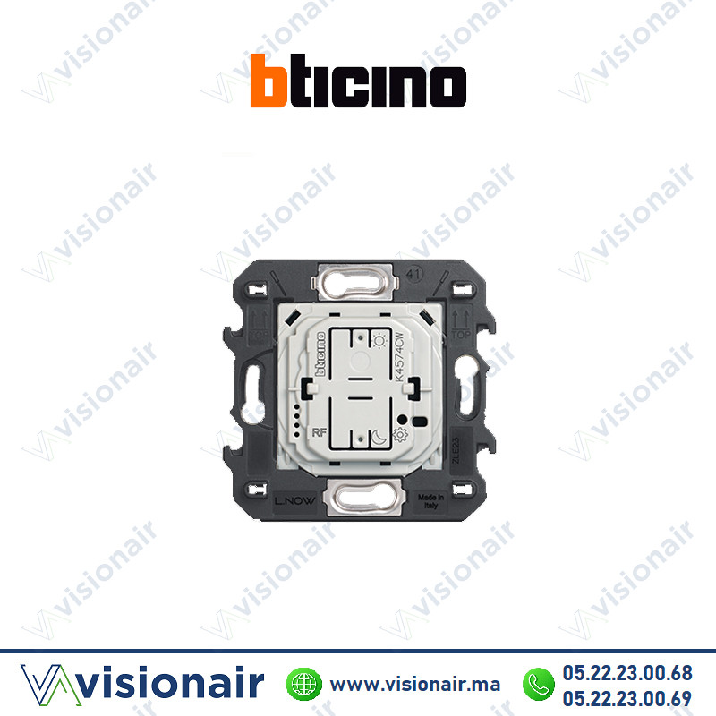 Commande lever/coucher sans-fil BTICINO Living Now 2M BTK4574CW Casablanca Maroc