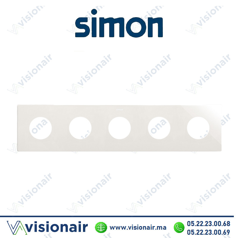 Cadre Simon 270 Minima 5 modules 2P+T CLEAN blanc 27110650-090 Casablanca Maroc
