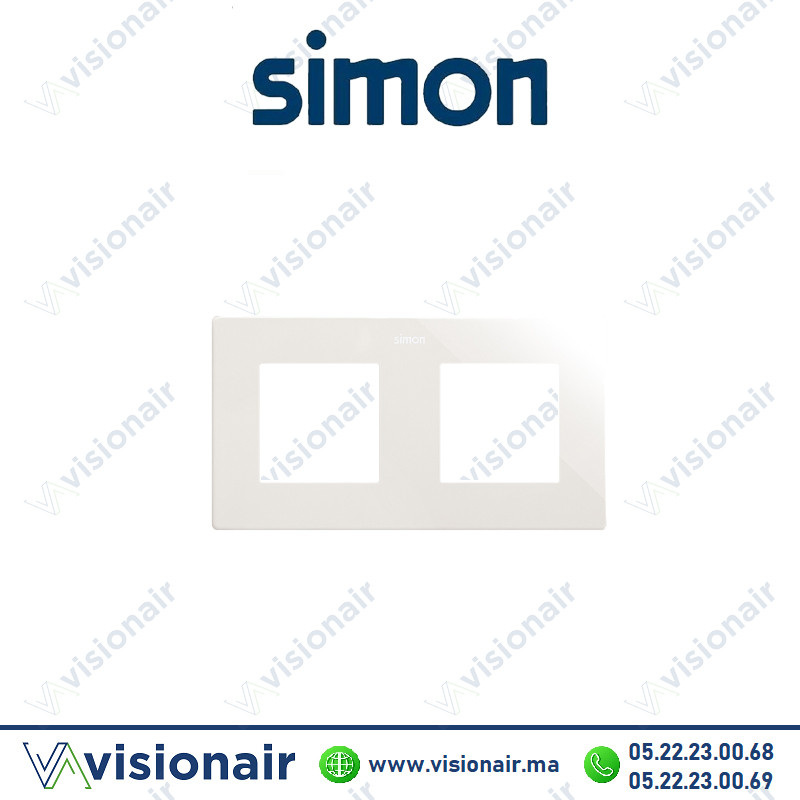 Cadre Simon 270 2 modules Icon blanc 27000620-090 Casablanca Maroc