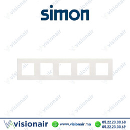 Cadre Simon 270 5 modules Icon blanc 27000650-090 Casablanca Maroc