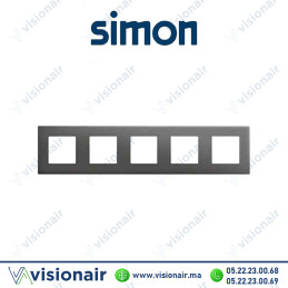 Cadre Simon 270 5 modules Icon Titane 27000650-096 Casablanca Maroc