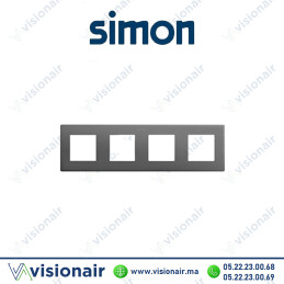 Cadre Simon 270 4 modules Icon Titane 27000640-096 Casablanca Maroc
