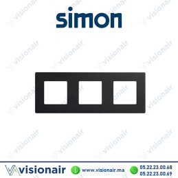 Cadre Simon 270 3 module Icon Noir mat 27000630-098 Casablanca Maroc
