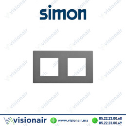 Cadre Simon 270 2 modules Icon Titane 27000620-096 Casablanca Maroc