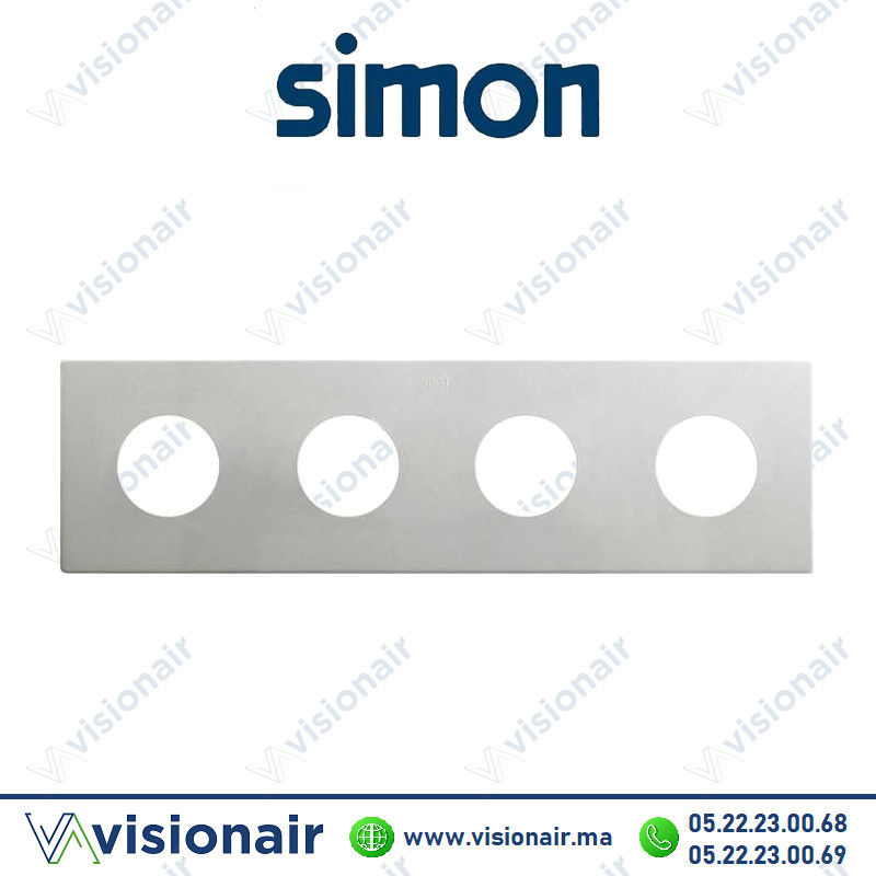 Cadre Simon 270 Minima 4 modules 2P+T CLEAN Aluminium 27110640-093  Casablanca Maroc