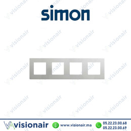 Cadre Simon 270 4 modules Icon Aluminium 27000640-093 Casablanca Maroc