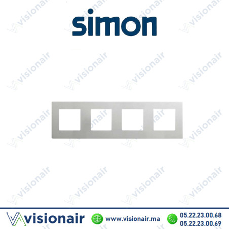 Cadre Simon 270 4 modules Icon Aluminium 27000640-093 Casablanca Maroc