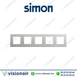 Cadre Simon 270 5 modules Icon Aluminium 27000650-093 Casablanca Maroc