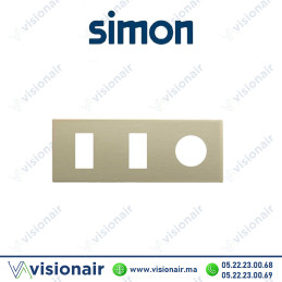 Cadre Simon 270 Minima 3 modules 2M étroit + prise 2P+T CLEAN champagne 27191630-094 Casablanca Maroc